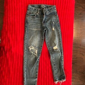 Girls distress denim ankle jeans size 7